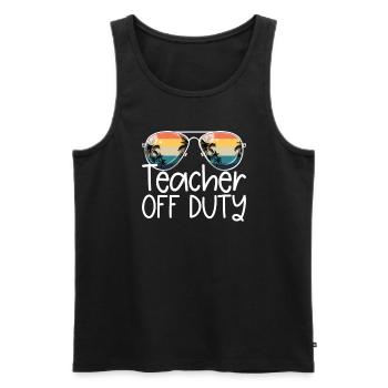 Lehrer au�erhalb des Dienstes Letzter Schultag Ret - Männer Premium Bio Tank Top - Schwarz - Vorne - Michal (187cm)