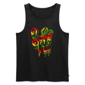 Liebe Juneteenth 1865 Schwarze Geschichte Juneteen - Männer Premium Bio Tank Top - Schwarz - Vorne - Michal (187cm)