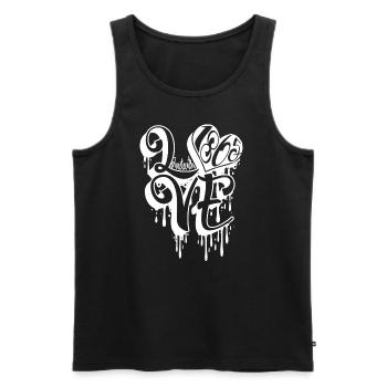 Liebe Juneteenth 1865 Schwarze Geschichte Juneteen - Männer Premium Bio Tank Top - Schwarz - Vorne - Michal (187cm)