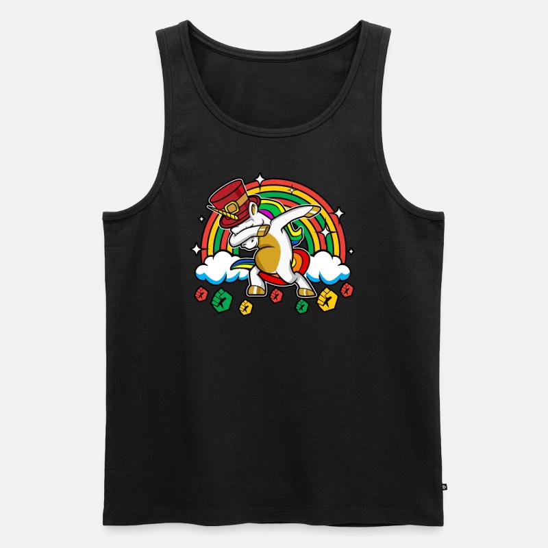 Juneteenthcorn Unicorn Black History Juneteenth - Männer Premium Bio Tank Top - Schwarz