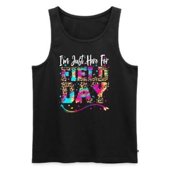 Ich bin nur hier f�r den Kinderschullehrer f�r Fel - Männer Premium Bio Tank Top - Schwarz - Vorne - AI Model Male 178 light (178cm)