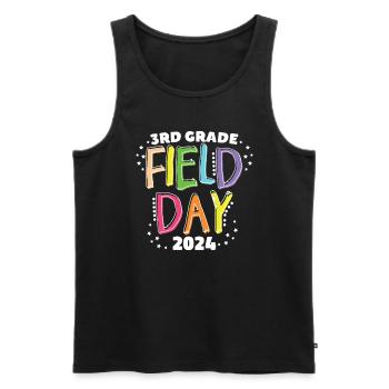 3. Klasse Field Day 2024 Schullehrer f�r Kinder - Männer Premium Bio Tank Top - Schwarz - Vorne - Michal (187cm)