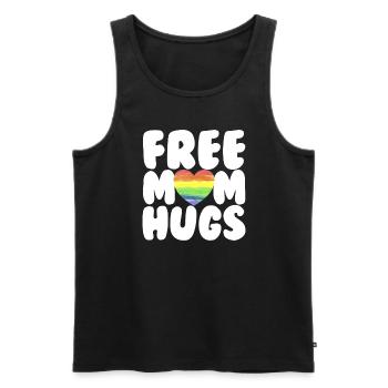 Kostenlose Mutter Umarmungen LGBTQ plus Regenbogen - Männer Premium Bio Tank Top - Schwarz - Vorne - AI Model Male 178 light (178cm)