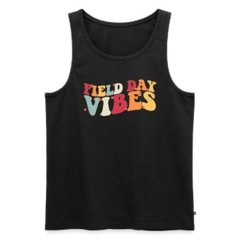 Field Day Vibes �ler Kinder Lehrer Field Tag - Männer Premium Bio Tank Top - Schwarz - Vorne - Michal (187cm)