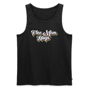 Free Mom Hugs LGBTQ Rainbow LGBT - Men's Premium Organic Tank Top - black - Front - Michal (187cm)