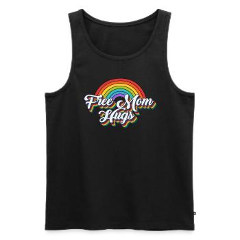 Free Mom Hugs LGBTQ Rainbow LGBT - Men's Premium Organic Tank Top - black - Front - Michal (187cm)