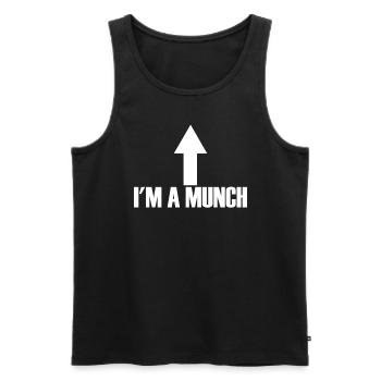 Ich bin ein Munch -Pfeil, der lustig erwachsenen H - Männer Premium Bio Tank Top - Schwarz - Vorne - Michal (187cm)