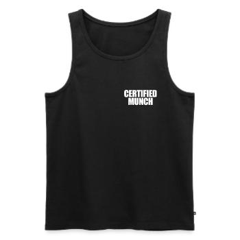 Zertifiziert munch lustig f�r Erwachsene Humor zer - Männer Premium Bio Tank Top - Schwarz - Vorne - AI Model Male 178 light (178cm)