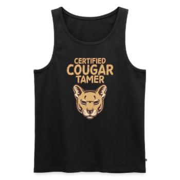 Zertifizierter Cougar Tamer Funny Herren Cougar Ta - Männer Premium Bio Tank Top - Schwarz - Vorne - AI Model Male 178 light (178cm)