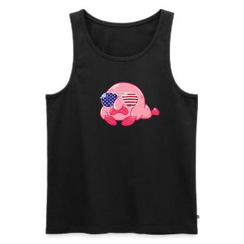 Blobfish USA Flag Love Blobfish 4. Juli Blobfish - Männer Premium Bio Tank Top - Schwarz - Vorne - AI Model Male 178 light (178cm)
