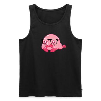 Blobfish Nerd Geek Smart Blobfish - Männer Premium Bio Tank Top - Schwarz - Vorne - AI Model Male 178 light (178cm)