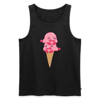 Blobfish Ice Cream Love Blobfish Funny Blobfish - Männer Premium Bio Tank Top - Schwarz - Vorne - AI Model Male 178 light (178cm)