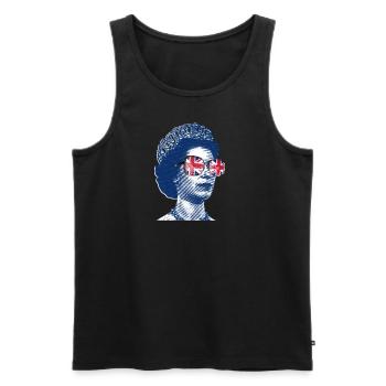 K�nigin Elizabeth Britische Flagge England Elizabe - Männer Premium Bio Tank Top - Schwarz - Vorne - Michal (187cm)