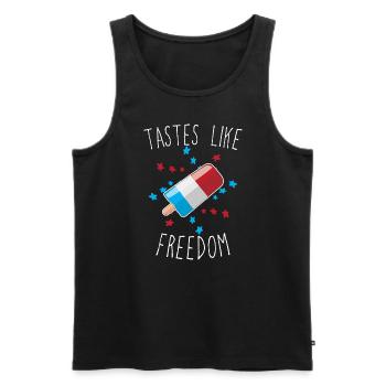 Schmeckt wie Freiheit am Stiel am 4. Juli Eis am S - Männer Premium Bio Tank Top - Schwarz - Vorne - Michal (187cm)