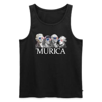 Murica Gr�ndungsv�ter patriotisch 4. Juli Murica - Männer Premium Bio Tank Top - Schwarz - Vorne - Michal (187cm)