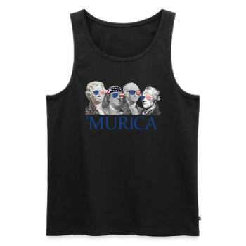 Murica Gr�ndungsv�ter patriotisch 4. Juli Murica - Männer Premium Bio Tank Top - Schwarz - Vorne - Michal (187cm)