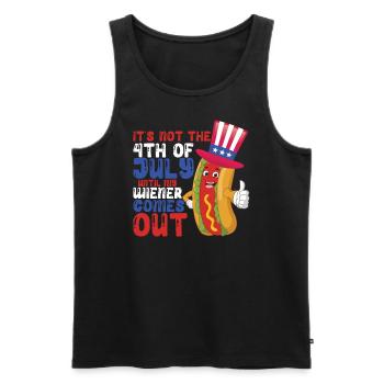 Es ist nicht der 4. Juli, bis mein Wiener herausko - Männer Premium Bio Tank Top - Schwarz - Vorne - Michal (187cm)