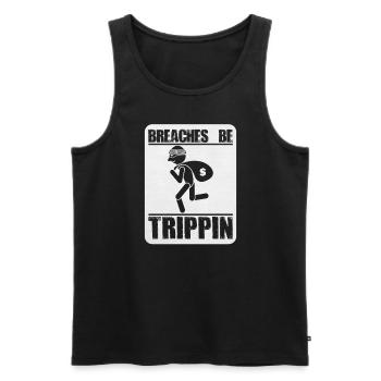 Verst��e sind Trippin Funny Thief R�uber Einbreche - Männer Premium Bio Tank Top - Schwarz - Vorne - AI Model Male 178 light (178cm)