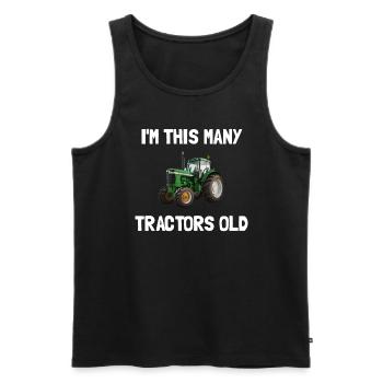 Ich bin so viele Traktoren alte 1 -j�hrige Geburts - Männer Premium Bio Tank Top - Schwarz - Vorne - AI Model Male 178 light (178cm)