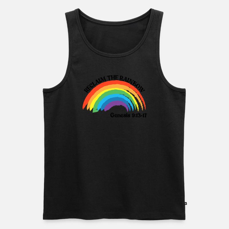 Wiedererlangen Sie den Regenbogen - Männer Premium Bio Tank Top - Schwarz