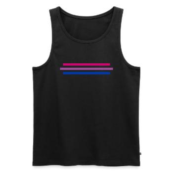 Bisexuelle Flaggenfarben LGBTQ Pride stolze bisexu - Männer Premium Bio Tank Top - Schwarz - Vorne - Michal (187cm)