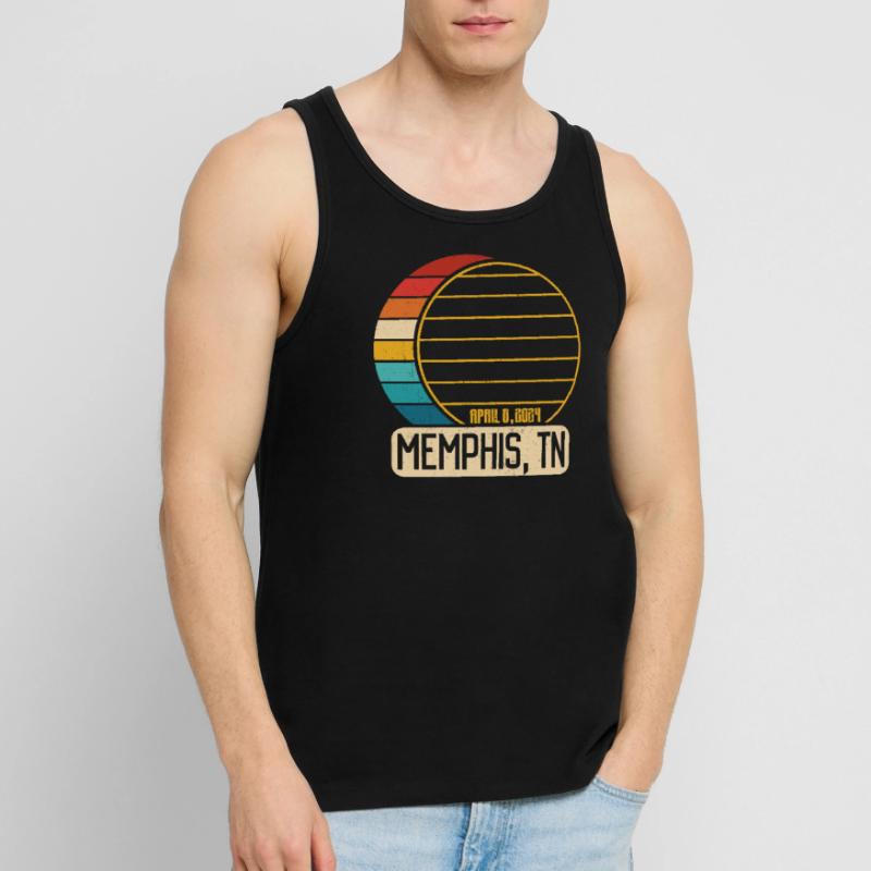 Eclipse totale de Soleil Tennessee Memphis EclipseMemph Débardeur bio Premium Homme