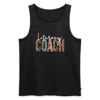 Alphabetisierungstrainer zur�ck in die Schule Frau - Männer Premium Bio Tank Top - Schwarz - Vorne - Michal (187cm)