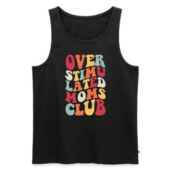 �berstimulierter Frauen �berstimulierte MOMS Club - Männer Premium Bio Tank Top - Schwarz - Vorne - Michal (187cm)