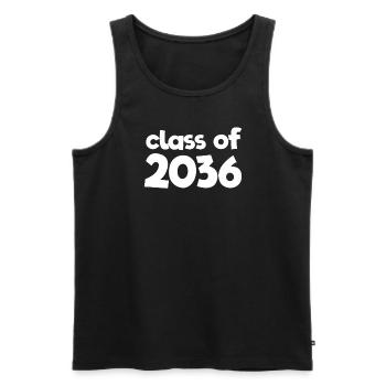 Class of 2036 back to school kindergarten teacher - Men's Premium Organic Tank Top - black - Front - AI Model Male 178 light (178cm)