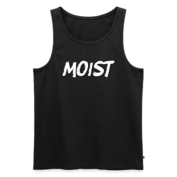 Feuchter lustiges Meme Sarkastischer Humor -Offens - Männer Premium Bio Tank Top - Schwarz - Vorne - Michal (187cm)