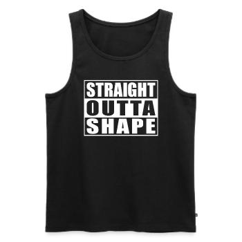 Straight from the gym workout from the For - Men's Premium Organic Tank Top - black - Front - AI Model Male 178 light (178cm)