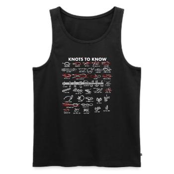 Knots to know Camping Girls Boys KnotsSc - Men's Premium Organic Tank Top - black - Front - Michal (187cm)