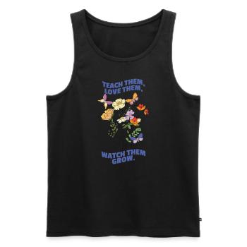 Lehren Sie ihnen, sie zu lieben, wie sie zusehen,w - Männer Premium Bio Tank Top - Schwarz - Vorne - AI Model Male 178 light (178cm)