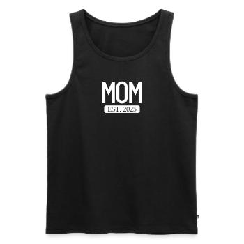 Mama Est. 2025 Erwartung Mutter schwangerer Mutter - Männer Premium Bio Tank Top - Schwarz - Vorne - Michal (187cm)