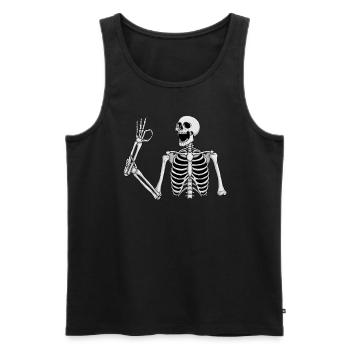 Nie besseres Skelett lustiges Skelett Halloween - Männer Premium Bio Tank Top - Schwarz - Vorne - Michal (187cm)