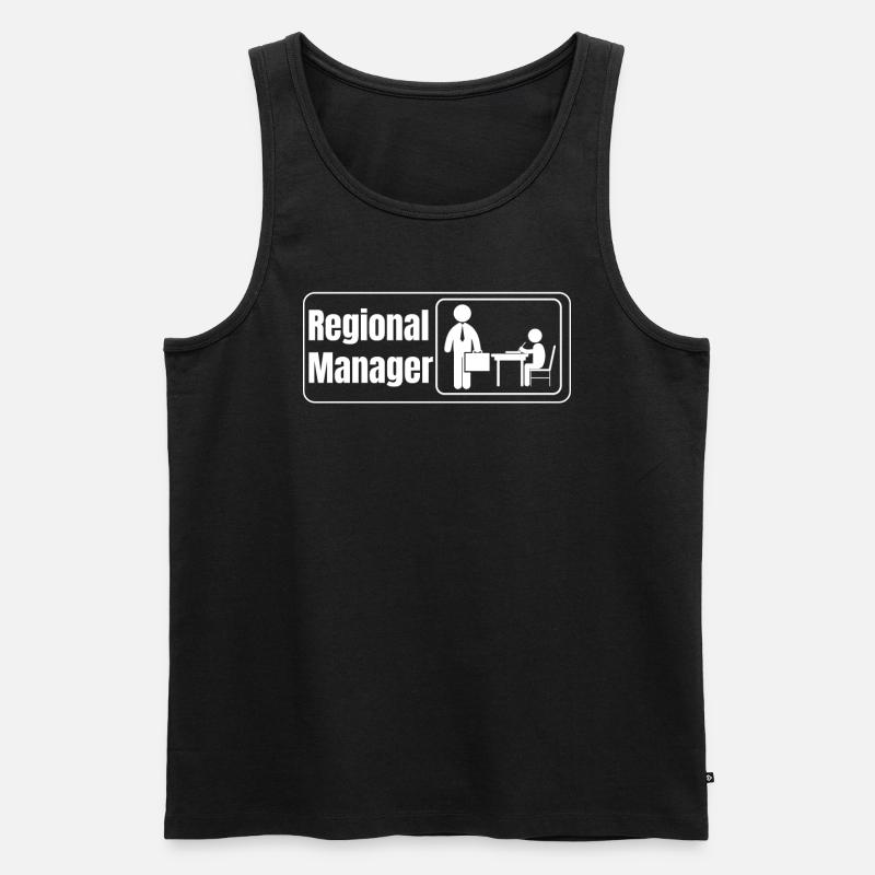 Regional Manager Geschenk lustiger Regionalmanager - Männer Premium Bio Tank Top - Schwarz