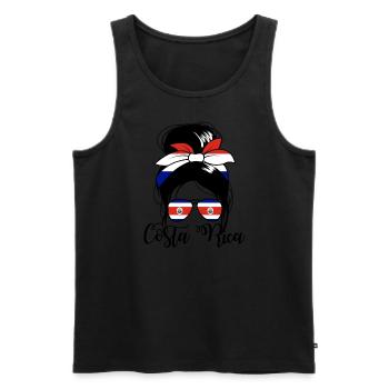 Costa Rica Messy Bun Costa Rican Womens Costa Rica - Männer Premium Bio Tank Top - Schwarz - Vorne - Michal (187cm)