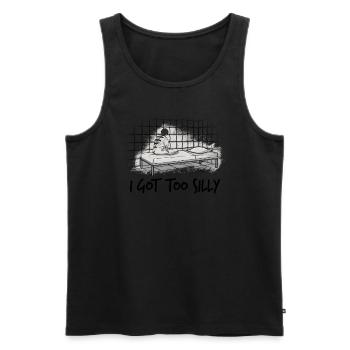 Ich wurde zu dumm - Männer Premium Bio Tank Top - Schwarz - Vorne - Michal (187cm)