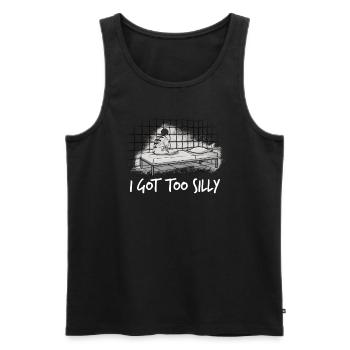 Gepolstertes Zimmermeme, das ich zu dumm wurde - Männer Premium Bio Tank Top - Schwarz - Vorne - Michal (187cm)