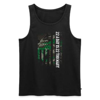 Veteran Selbstmordbewusstsein 22 pro Tag sind 22 z - Männer Premium Bio Tank Top - Schwarz - Vorne - AI Model Male 178 light (178cm)