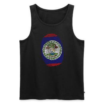 Es ist in meiner DNA Belize Fingerabdruck Belizean - Männer Premium Bio Tank Top - Schwarz - Vorne - Michal (187cm)