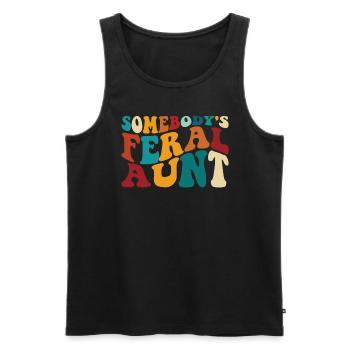 Jemandes wilde Tante lustige sarkastische wilde Ta - Männer Premium Bio Tank Top - Schwarz - Vorne - Michal (187cm)