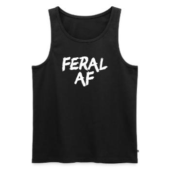 Wildes af lustiger sarkastischer wild wildes af wi - Männer Premium Bio Tank Top - Schwarz - Vorne - AI Model Male 178 light (178cm)