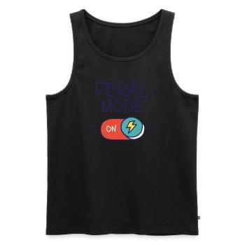 Wildmodus auf lustigen sarkastischen wilden Wildmo - Männer Premium Bio Tank Top - Schwarz - Vorne - Michal (187cm)