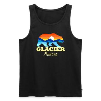 Gletscher Nationalpark Bären Gletscher Montana Gle - Männer Premium Bio Tank Top - Schwarz - Vorne - Michal (187cm)