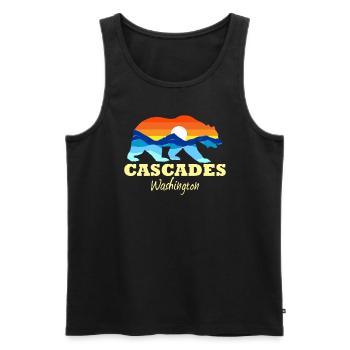 Cascades National Park Bear Cascades WashingtonCam - Männer Premium Bio Tank Top - Schwarz - Vorne - Michal (187cm)