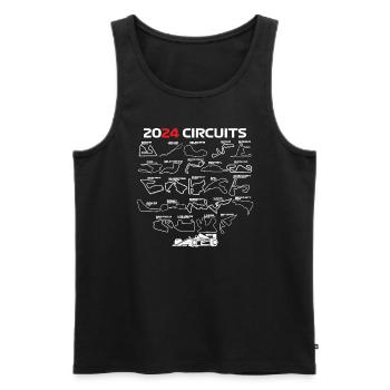 Formel Rennen 2024 Schaltkreise Rennwagenformel - Männer Premium Bio Tank Top - Schwarz - Vorne - Michal (187cm)