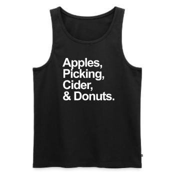 Äpfel pflücken Apfelwein und Donuts Apple Picking - Männer Premium Bio Tank Top - Schwarz - Vorne - Michal (187cm)