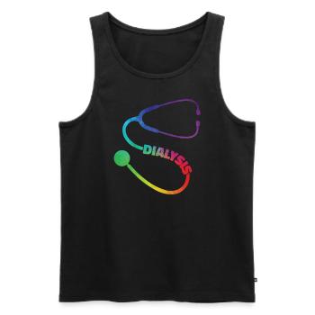 Dialyse -Stethoskop -Hämodialyse -Techniker - Männer Premium Bio Tank Top - Schwarz - Vorne - Michal (187cm)