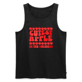 Süßester Apfel im Obstgarten Apfel, der Kinder pfl - Männer Premium Bio Tank Top - Schwarz - Vorne - Michal (187cm)